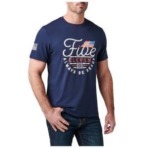 5.11 T-Shirt Patriotic Emblem S/S Tee Pacific Navy 76252